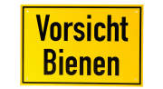 Warnschild Vorsicht Bienen, Frontansicht