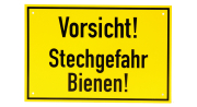 Warnschild Stechgefahr, Frontansicht