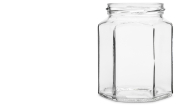 Sechseckglas 288 ml "solo" ohne Deckel