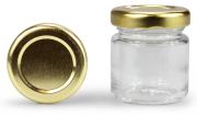 Rundglas 50 ml mit 43er gold