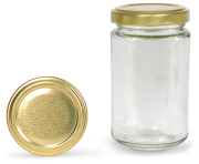 Rundglas hoch 240 ml mit 58er gold