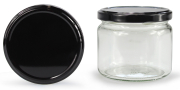 Rundglas 330 ml mit 82er schwarz glänzend