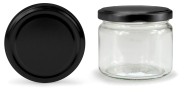 Rundglas 330 ml mit 82er schwarz-matt Blueseal®