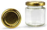 Rundglas 142 ml mit 53er gold