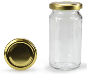 Rundglas hoch 212 ml mit 53er gold
