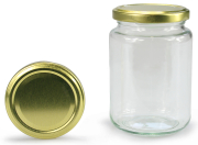 Rundglas hoch 381 ml mit 66er gold