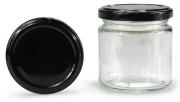 Rundglas 212 ml mit 66er schwarz glänzend