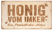 Holzschild "Honig vom Imker"