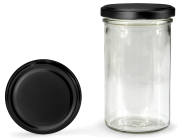 Sturzglas 277 ml mit 66er schwarz-matt Blueseal®
