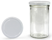 Sturzglas 277 ml mit 66er weiß