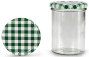 Sturzglas 435 ml mit 82er Karo grün