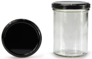 Sturzglas 435 ml mit 82er schwarz glänzend
