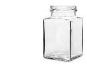 Viereckglas 260 ml "solo" ohne Deckel
