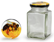 Viereckglas 260 ml mit 58er Biene