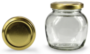 Ovalglas 212 ml mit 58er gold