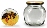 Ovalglas 212 ml mit 58er Biene