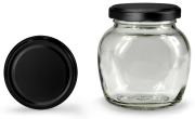 Ovalglas 212 ml mit 58er schwarz-matt Blueseal®