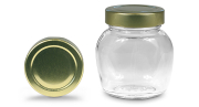 Deep Ovalglas 222 ml mit 58er gold