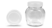 Deep Ovalglas 222 ml mit 58er weiß