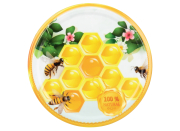 82er TO Deckel ApiSina® Bienen auf Wabe gezeichnet