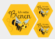 Sticker-Postkarte "Ich rette Bienen"