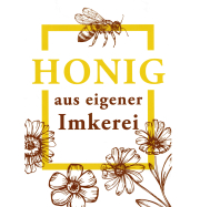 ApiSina® Werbeaufkleber „Biene mit Blumen“