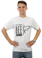 ApiSina® T-Shirt „Bee happy“, weiß