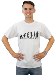 ApiSina® T-Shirt „Evolution“, weiß