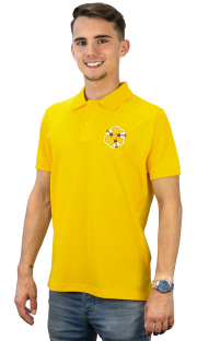 ApiSina® Polohemd mit Wabenlogo, gelb