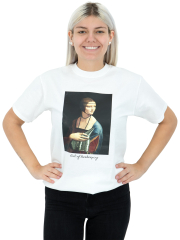 ApiSina® T-Shirt „Leonardo da Vinci“, weiß