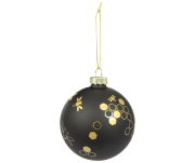 Bieno®Casa Weihnachtskugel Schwarz mit goldenen Bienen