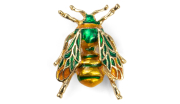 Bienenbrosche "Smaragdkönigin"